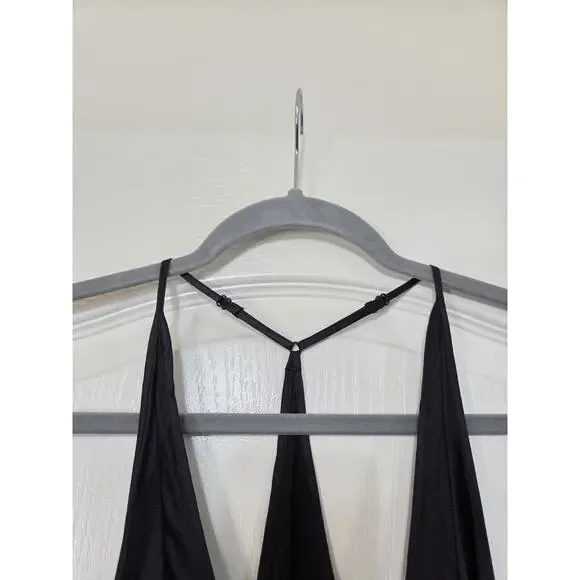 Victoria's Secret 100% Silk Black Sheer Sexy Lingerie Maxi Slip, Women's Small - Picture 3 of 12